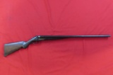 Ithaca 12ga side by side shotgun, exposed hammers,, tag#4104