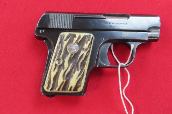 Colt Pocket 25, 25 auto, semi auto pistol ~tag#4983