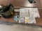 Cabela’s large green soft sided fishing tackle box + 5 trays + lures + more
