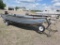 1986 Alumacraft V16 Lunker fishing boat, Mercury 25XD outboard, Balco trail