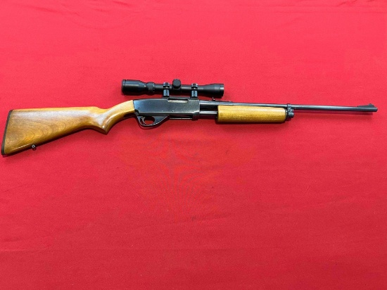 Springfield Model 174, 30-30 caliber pump rifle with see through rings and