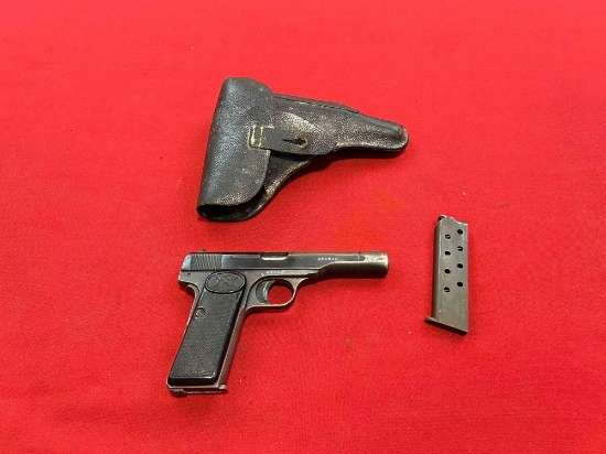 Browning Frabrique National 1922 .32 semi auto pistol, FN proper holster, N