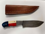 Hand Made Damascus knife with custom handle~tag#2002