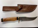 Hand Made Damascus knife with custom handle~tag#2003