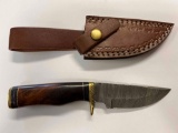 Hand Made Damascus knife with custom handle~tag#2004