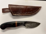 Hand Made Damascus knife with custom handle~tag#2013