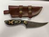 Hand Made Damascus knife with custom handle~tag#2018