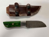Hand Made Damascus knife with custom handle~tag#2021