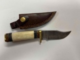 Hand Made Damascus knife with custom handle~tag#2022