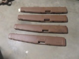 (4) brown hard gun cases~tag#3909