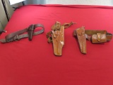 (3) holsters with belts~tag#3919