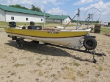 1980 Crestliner Fish Hawk, 16' aluminum boat, Mercury 40hp outboard with po