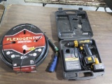 New 50' garden hose, cordless drill w/ charger and 2 batteries - works~tag#