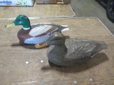 Pair of Victor Mallard decoys, circa 1960's~tag#4272