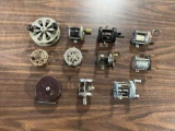 Group of 11 antique fishing reels~tag#4294