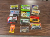 2 boxes full of terminal fishing tackle and soft plastic bass lures~tag#429