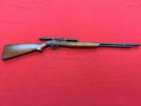 JC Higgins Mod 38 22LR semi auto, pre 64 with JC Higgins scope ~tag#4345
