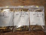 100 rounds of ONCE fired 270 Win Brass, 1 bag of 50 R-P and 1 bag of 50 Fed