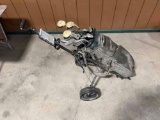 Golf clubs with push cart~tag#4580