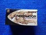 50rds Creedmore 30 Carbine 110gr FMJ~tag#4601