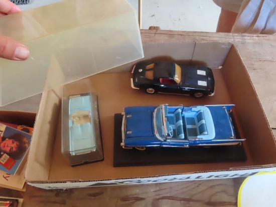 Collectible die cast cars, including Ford Thunderbird G-Sport