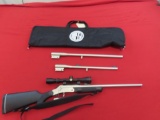 Rossi SSP024660 single shot with 3 stainless barrels; .243Win with Simmons