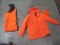 Gamehide Orange Hooded Jacket sz Lrg, Gunflint Orange Bibs sz XL, Orange Kn