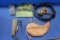 Duty and Army belts, 2 field cleaning kits, 3 belt magazine pouches, bolt h