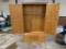 Oak gun cabinet, 46.5