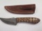 Handmade Damascus steel knife with 3.5