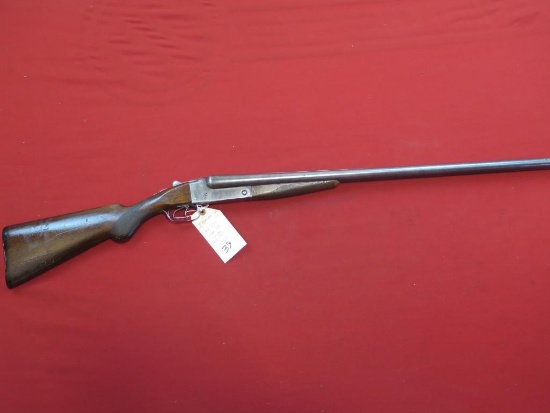 J Stevens 12ga side by side shotgun, 32" bbl, mfg 1907|NSN, tag#1539