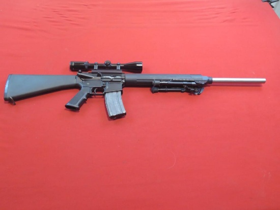 DMPS A-15 .223 semi auto rifle, 24" bull barrel, Burris 3x9 scope & bi-pod