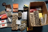 Large box of mixed brass, reloading bullets and some 38 special and other p
