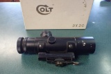 Colt AR15 carry handle , SP1 3x20 scope with crosshairs, tag#1781