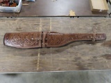 Leather gun scabbard, tag#1873