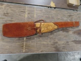 Leather gun scabbard, tag#1875