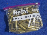 -125ct 22-250 Brass Casings, tag#1962