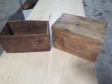 Antique wooden ammo boxes, Remington& Western, tag#2147
