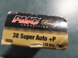 50rds PMC 38 Super Auto +P 130gr, tag#2423