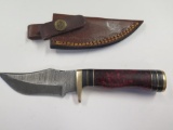 Handmade Damascus steel knife with 4