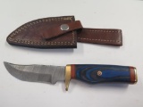 Handmade Damascus steel knife with 4