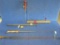 Vintage ice fishing poles and gaff, tag#4060