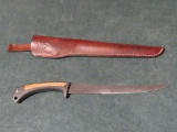 Browning Filet Knife  and sheath, tag#3158