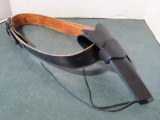 Size 38 used belt with new leather holster for full sized revolver, tag#321
