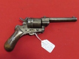 Antique circa 1880 folding trigger 6 shot revolver by A. Francotte, Liege (