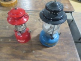 Vintage 1970's Red and 1960's Blue lanterns, tag#3362
