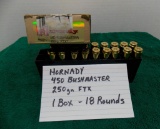 Hornady One box - 450 Bushmaster 250 grn FTX â€“ 18 rounds, tag#3407