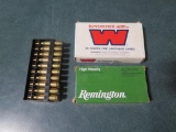 33 rds 243 Win & 15 rds 300 Win Mag (5 brass), tag#3424