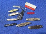 10 old pocket knives; 1 marked Kutmaster, tag#3456