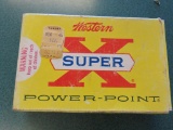 1 box 30-06 Power Point 20 round box, 1 fired 19 unfired, Antique Box, tag#